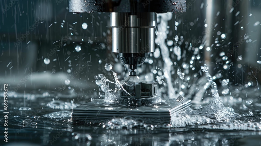 Advanced CNC machine cutting metal with precision Advanced CNC machine cutting metal with precision