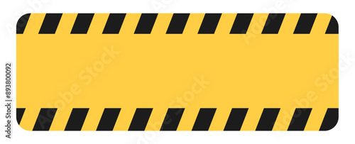 Blank caution board for notification, dangerous yellow and black can editable to fill the text in
