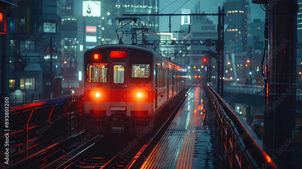 Obraz premium City Train at Night