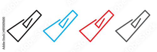 Colored paper clip isolated vector. Iink icon, paperclip icon. attached link file icon, internet web page URL icon, attachment , document, office paper clip icon symbol.