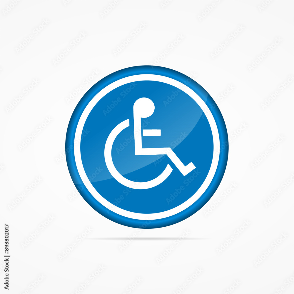 Disabled Handicap symbols sign in circle Disabled Handicap symbols sign in circle