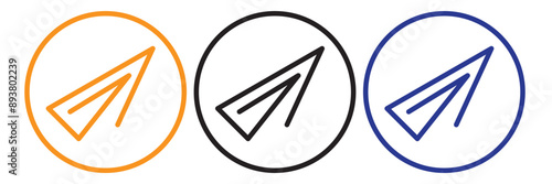 Paper clip icons set. Link icon, paperclip icon vector set. Attached file sign, Office document attachment, Paper clip icons collection.