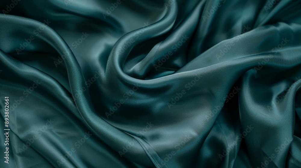 Abstract Teal Silk Fabric Texture. Abstract Teal Silk Fabric Texture.