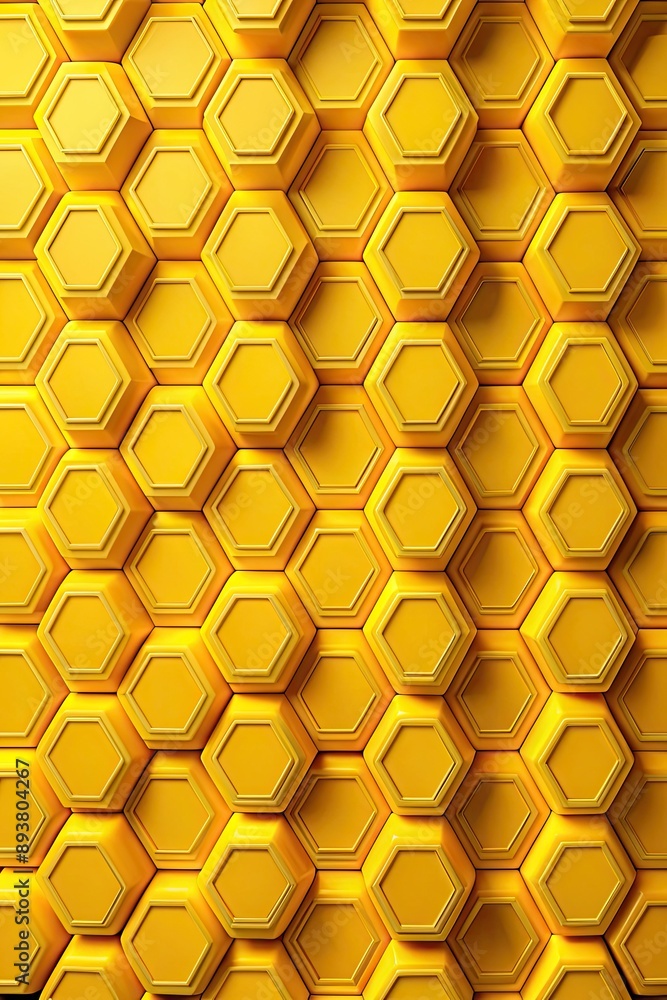 Bright yellow honeycomb structure. Bright yellow honeycomb structure.