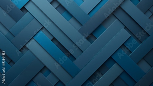 Abstract blue geometric background with interlocking shapes