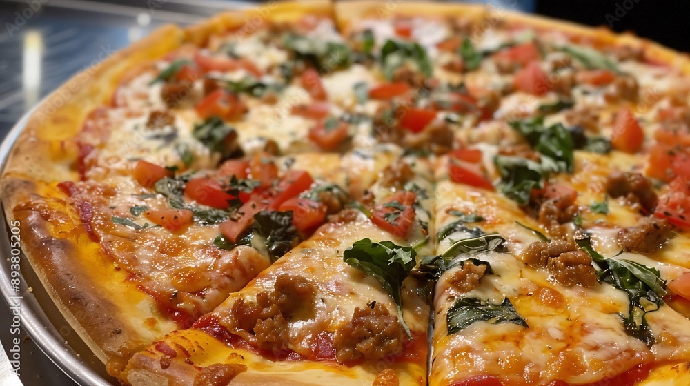 Close-up of a Deliciously Topped Pizza Close-up of a Deliciously Topped Pizza