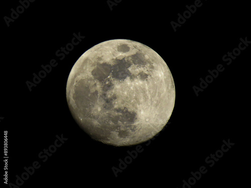 Scenic view of full moon. Stock photo