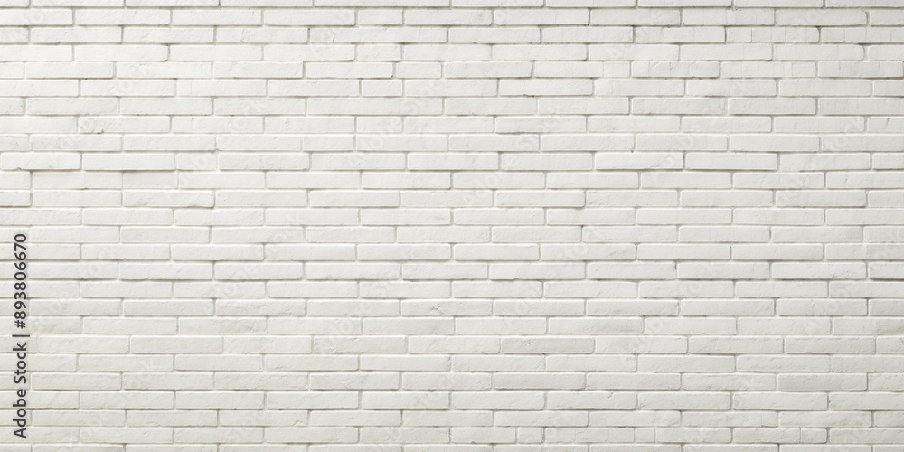 Wide White Brick Wall Texture Panoramic Background - Home or Office Design Backdrop Wide White Brick Wall Texture Panoramic Background - Home or Office Design Backdrop