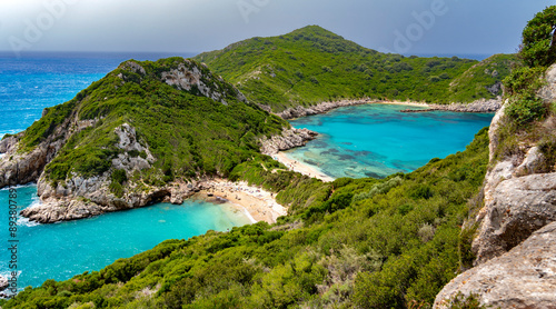 Fototapeta Naklejka Na Ścianę i Meble -  korfu, grece, grecja, plaża bich holydays