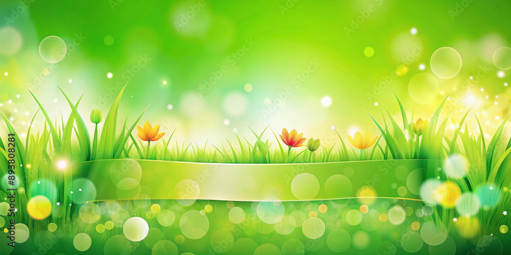 Spring Abstract Green Bokeh Lights Background Banner Spring Abstract Green Bokeh Lights Background Banner