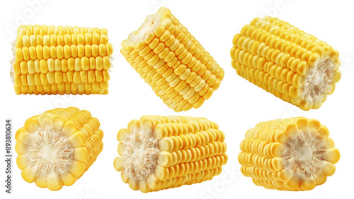 Canvastavla Corn ear isolated on white background, full depth of field