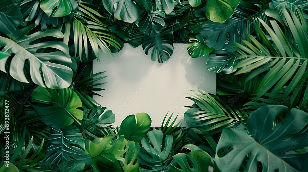 Tropical Leaves Frame Tropical Leaves Frame