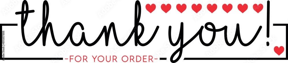 Thank You for Your Order. Elegant Thank You for Your Order Design with Stylish Graphics. Sophisticated Thank You for Your Purchase Image with Modern Elements. Chic Thank You for Your Order Graphic