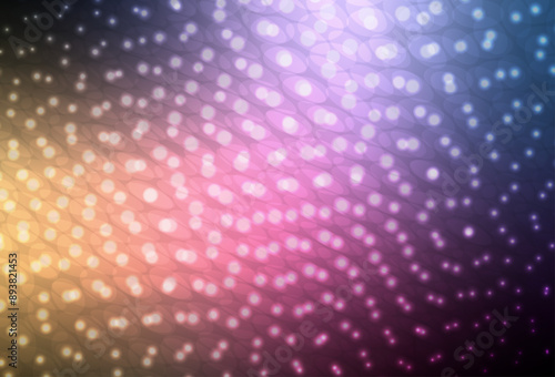 Dark Pink, Yellow vector texture with disks.