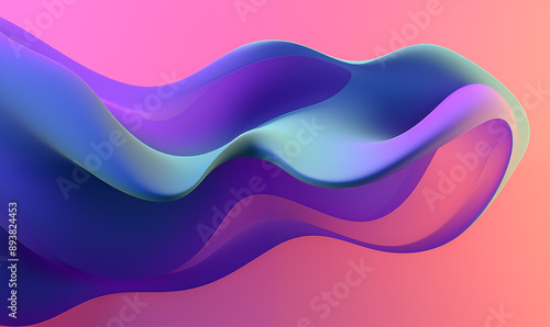 Gradient abstract fluid shapes on a colorful background