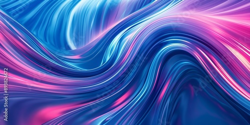 Wallpaper Mural Abstract colorful waves of mixed blue and pink hues background. An artistic representation of flowing motion, suitable for tech and creative industries. Ideal for backgrounds in design projects. Torontodigital.ca