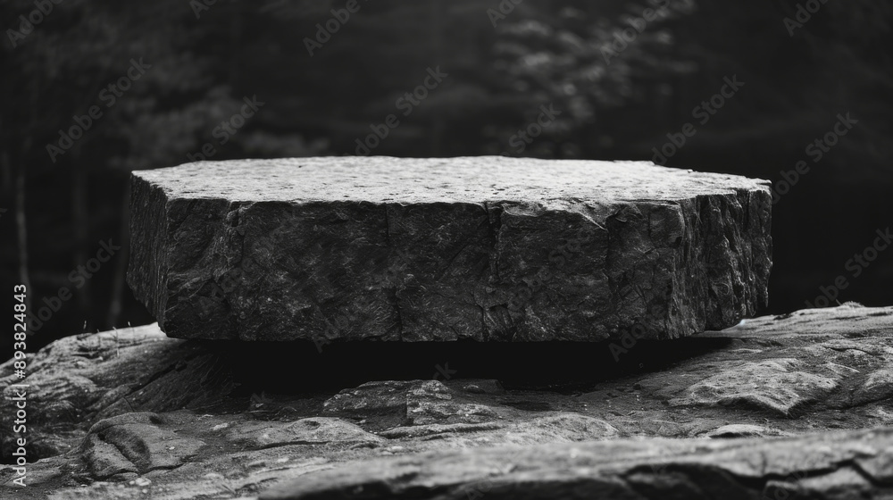 The Podium's Silent Strength: Black and White Photo The Podium's Silent Strength: Black and White Photo