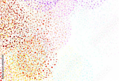 Light Multicolor vector background with bubbles.