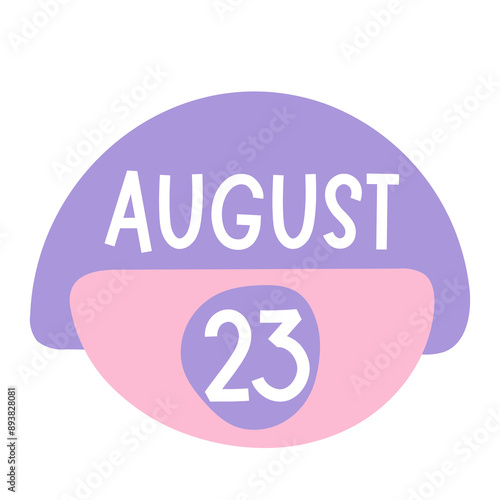 23 august calendar twenty three date