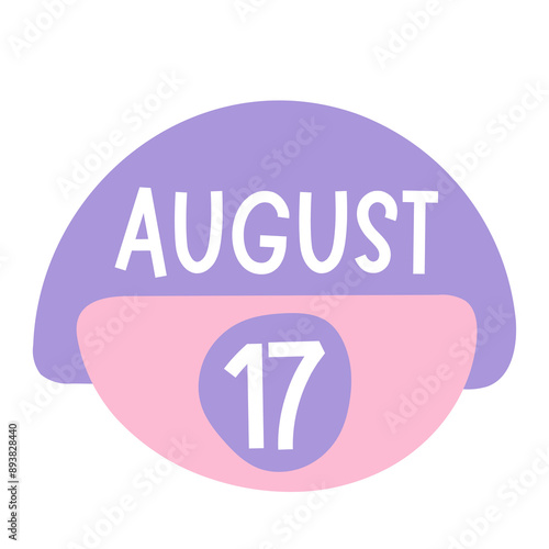 17 august calendar seventeen date