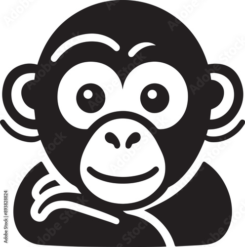 Bonobo icon isolated on a white background. Bonobo logo illustration.