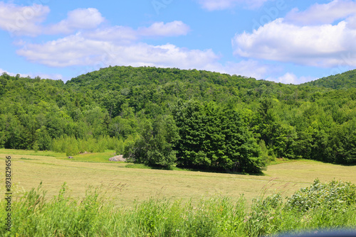 Summer landscape eastern township Quebec province Canada