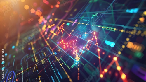 high-definition image showing an abstract representation of financial derivatives used in treasury risk management, illustrated as interconnected nodes and lines