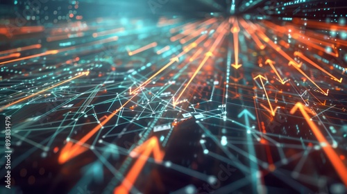 high-definition visualization of a corporate treasury's intercompany loan network, with arrows showing the direction and volume of funds