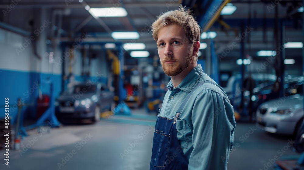 The mechanic in a car workshop The mechanic in a car workshop