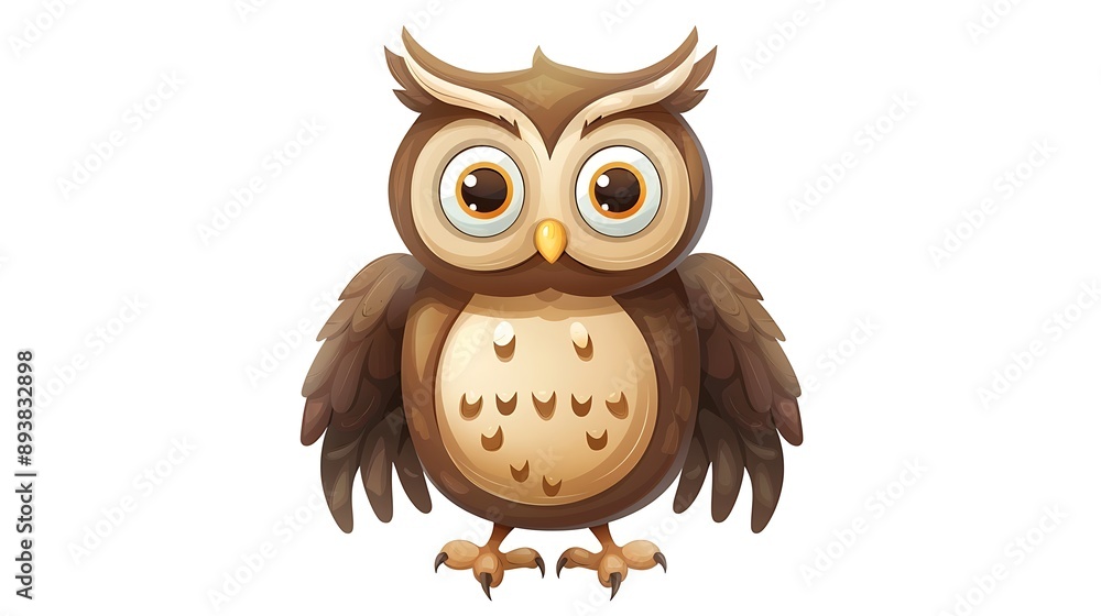 Fototapeta premium Cartoon Owl Illustration