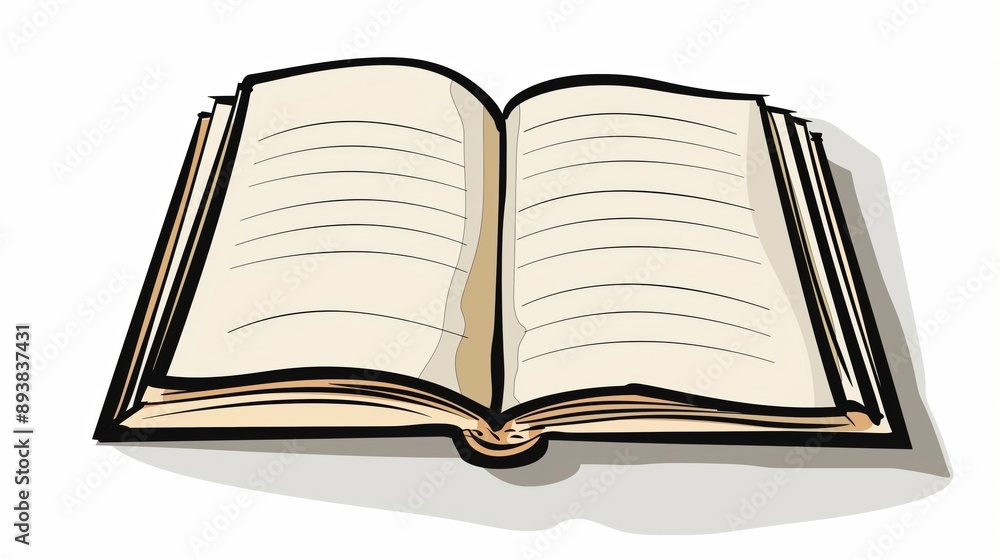 Open Book with Lined Pages Symbolizing Knowledge and Learning Open Book with Lined Pages Symbolizing Knowledge and Learning
