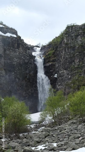 waterfall in the mountains