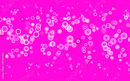 Light Pink vector template with circles.