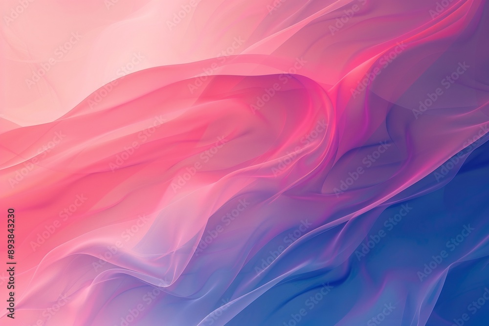 Abstract pink and blue background with flowing fabric, creating an ethereal atmosphere Abstract pink and blue background with flowing fabric, creating an ethereal atmosphere