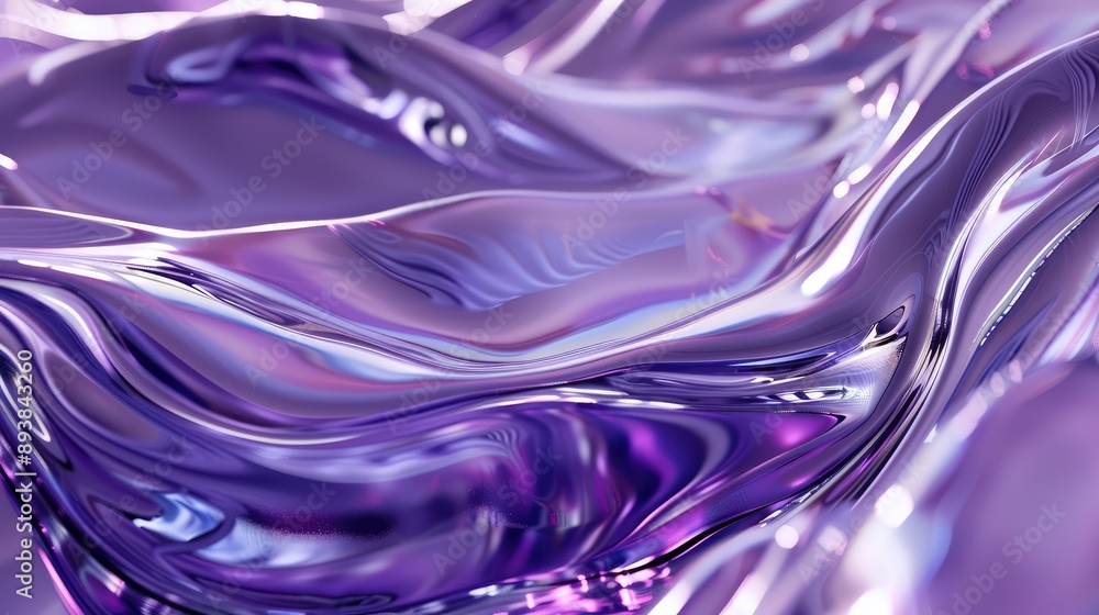 Purple chrome waves on light background Purple chrome waves on light background