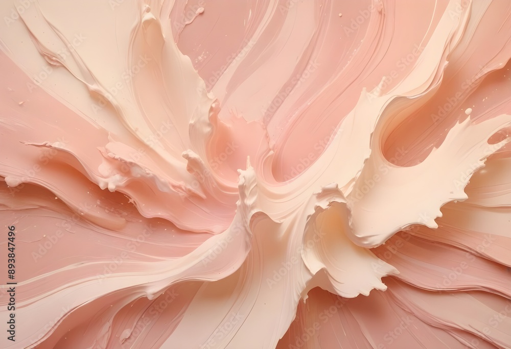 Soft pastel pink paint abstract background with fluid brush strokes and random splashes of white, creating a dreamy effect Soft pastel pink paint abstract background with fluid brush strokes and random splashes of white, creating a dreamy effect