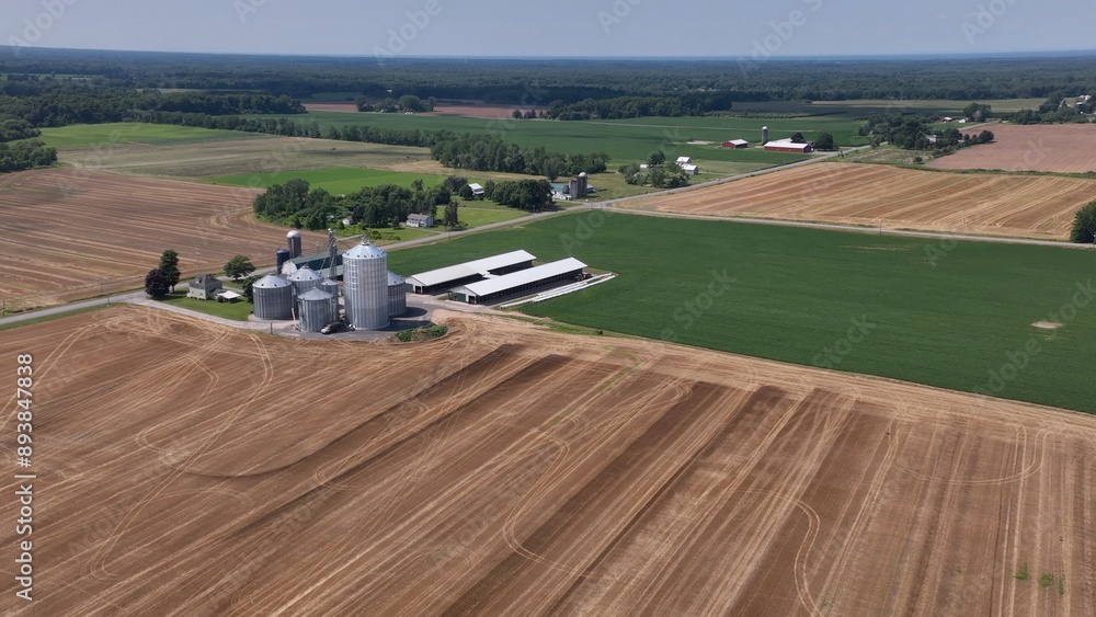 Farming and growing crops in green countryside in New York State Farming and growing crops in green countryside in New York State