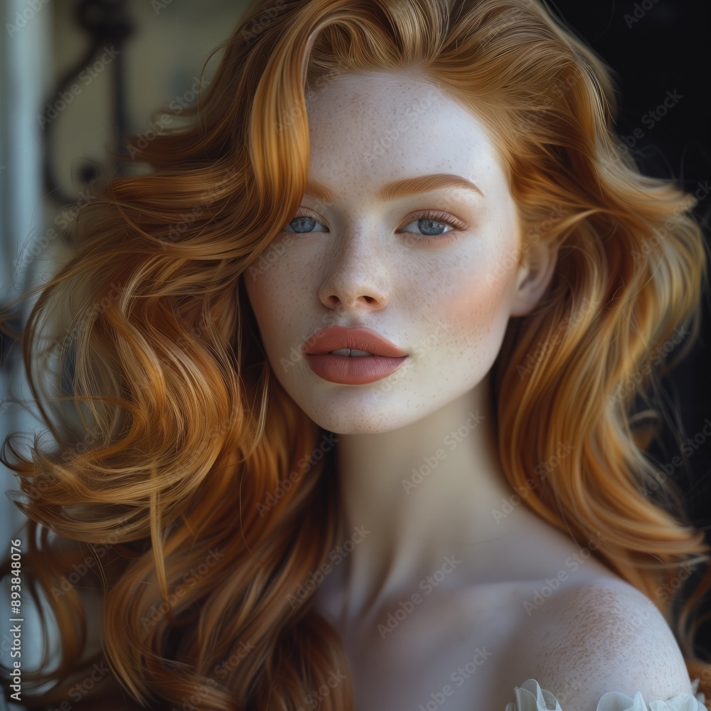 Naklejka premium Hair care , beautiful woman 