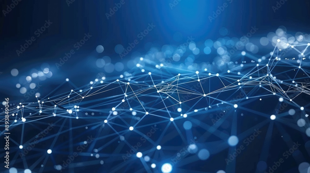 Digital future with interconnected nodes and lines Digital future with interconnected nodes and lines