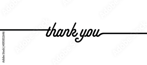 VECTOR Thank you hand drawn inscription with lines. Calligraphic inscription, vector illustration.	
