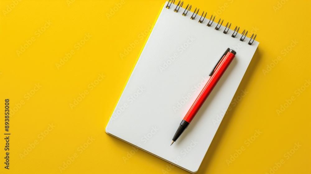 Notebook inscription of goals with yellow background Notebook inscription of goals with yellow background