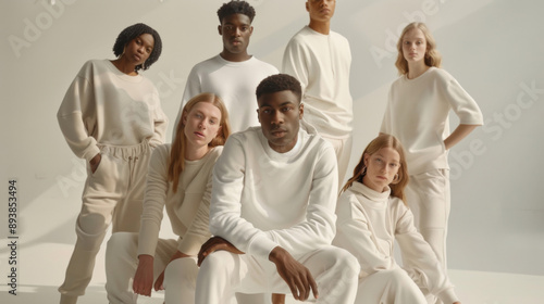 The Minimalist Movement: A Group of Models in Simple Yet Chic Joggers and Tees photo