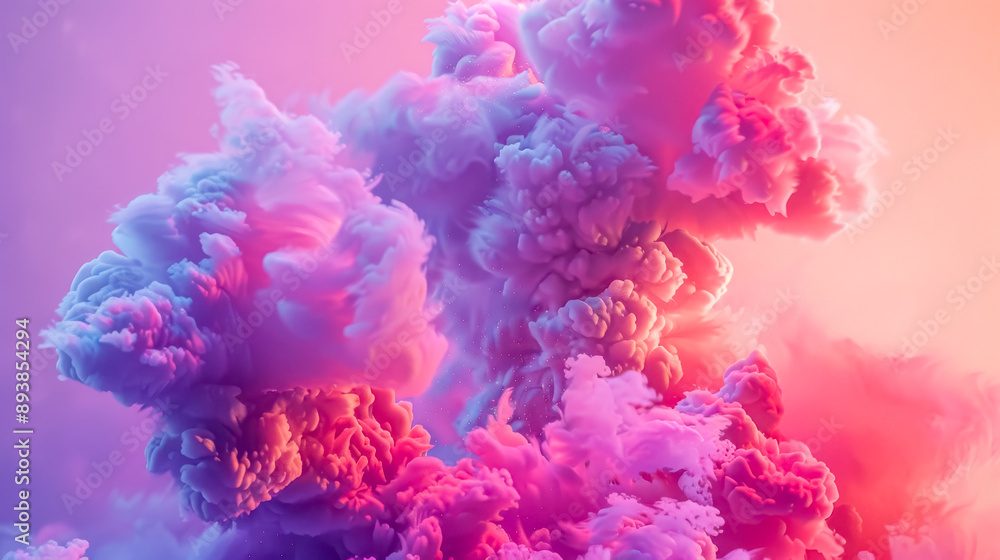 Fototapeta premium Abstract colorful smoke forming fantastic patterns