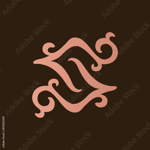 Elegant letter S logo with decorative leaf ornaments. Combines classic and natural vibes, perfect for luxury, beauty, or wellness branding.