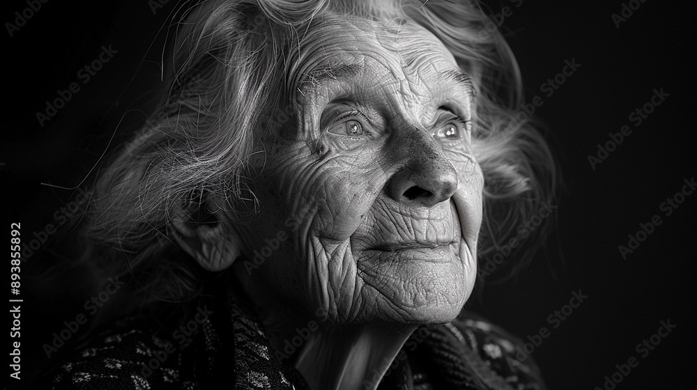 Portrait of an elderly lady. World Older People's Day Portrait of an elderly lady. World Older People's Day