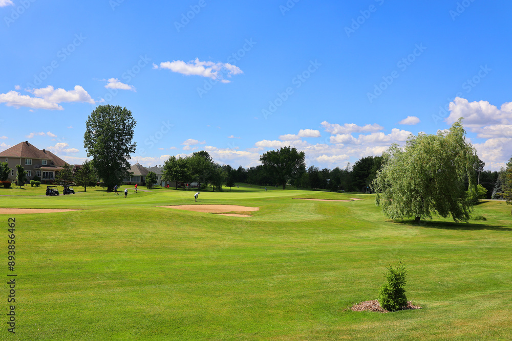 Obraz premium Summer landscape Bromont eastern township Quebec province Canada