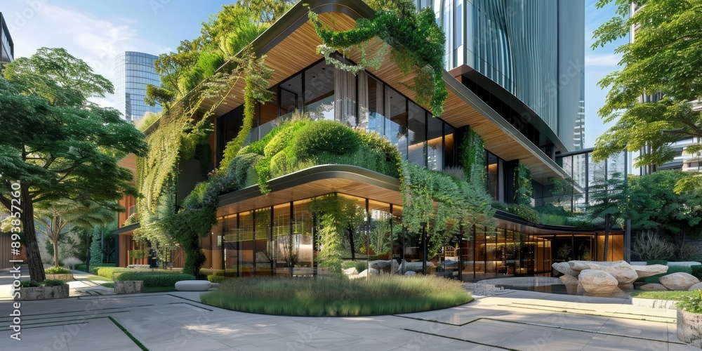 Eco-friendly, energy-efficient building designed to minimize environmental impact and promote healthier living.