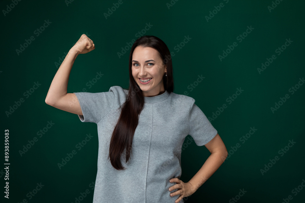 Woman Posing With Arms Raised Woman Posing With Arms Raised
