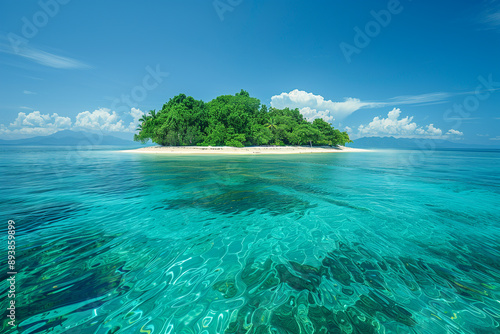 Secluded tropical island with crystal clear water © Anna