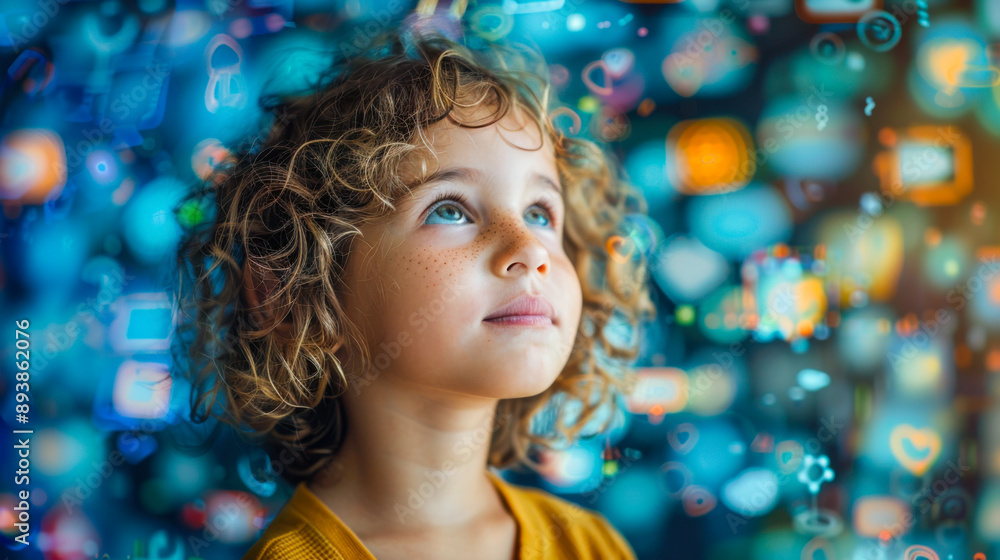 Digital influence on children with bright iconography. Digital influence on children with bright iconography.
